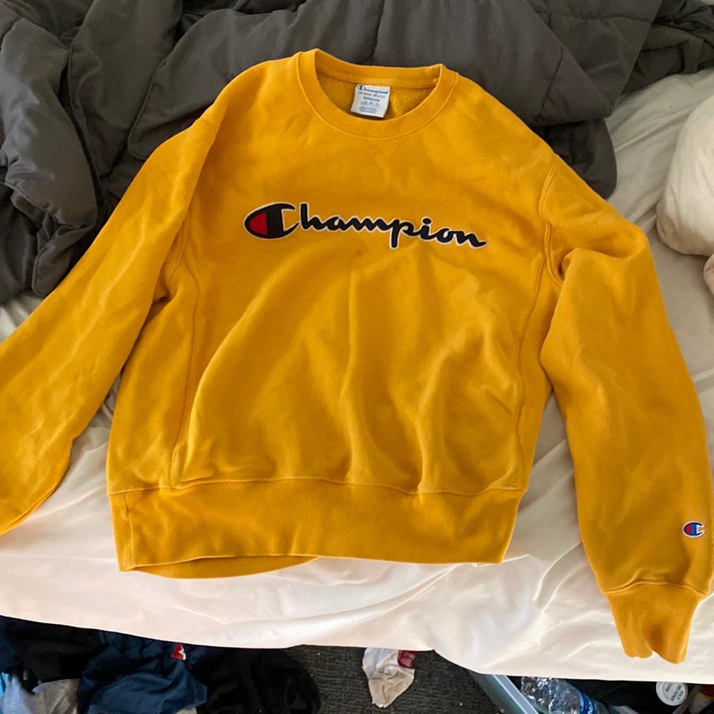 Champion Reverse Weave sweatshirt (M/Yellow)